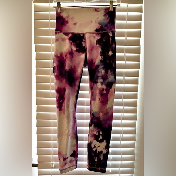 Lululemon High Times Pant watercolor paint blooming pixel tie dye pink purple - Picture 14 of 16